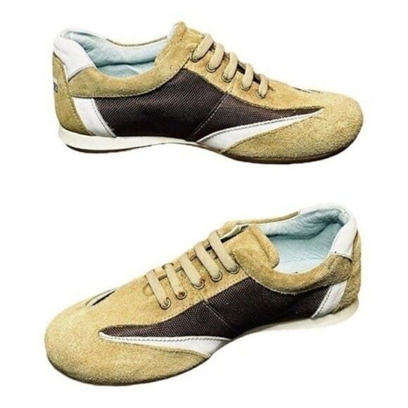 Roberto Cavalli Brown Suede and Leather Kicks sz 3.5 - Picture 3 of 7